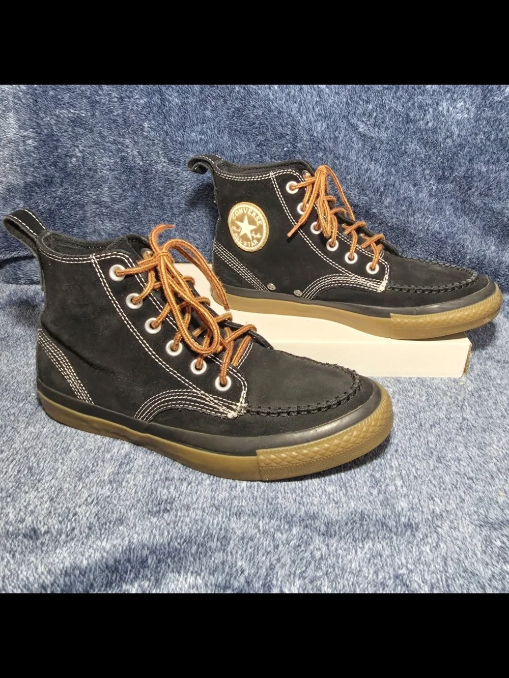 Converse Men’s Black Chukka Boots with Brown Laces and Gum Sole